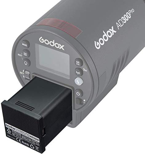 GODOX AD300Pro Original Spare Battery WB300PA Compatible With Godox AD300 Pro Godox AD200 AD200Pro Studio Flash Strobe with DC 14.4V 2600mAh 43.2Wh High Performance Lithium Accessory WB300P