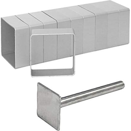 Yushu Quadratische rechteckige Ananas-Form für Kuchen, Kekse, Kekse, Ausstechformen für Familie, Partys, Urlaub (Material: Edelstahl), 10 Stück