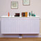 Youyijia Radiator Shelf 60x14.5x1.8cm Radiator Cover Radiator Heater Shelves Cabinet Top Shelf Slatted White Painted Rounded Edges Modern Design Radiator Shelf for Home Radiator