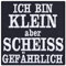 Aufnäher/Aufbügler/Patch zum annähen/aufbügeln | Ich bin klein aber scheiß gefährlich | lustig Bügelbilder Jeans Flicken für Teenager Applikation für Jacke/Tasche/Jeans/Shirt | 80x80mm