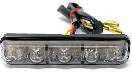 Alchemy Parts Motorrad-Mini-Stopp-Rücklicht, LED-Bremsleuchte, getönte Linse, 12 Volt, passend für Café Racer, Sportfahrrad, Custom Chopper, Chopper, Unterputz-Montage, Rücklicht