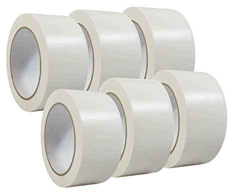 6 Rollen Weich PVC Putzerband | Gipserband | Fassadenband | Schutzband Gerillt oder Glatt | 50mm x 33m | Weiß oder Gelb, Farbe:weiss glatt