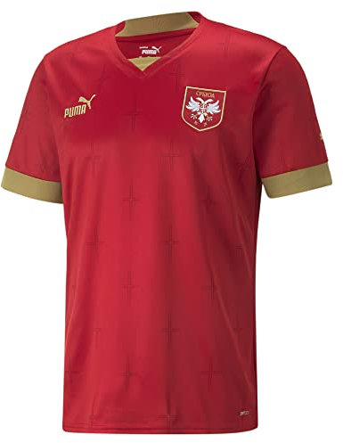 PUMA Serbien Trikot Away WM 2022 rotbeige, L Unisex