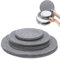 Felt Plate Storage Dividers Protectors, 48 Pieces Felt Round Plate Separators Pads Dish Storage Protectors Pads with 3 Sizes for Packing Stacking Cookware, Grey