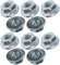 AERZETIX - C49637 - Set di 10 dadi esagonali con flangia/base dentata M3 Ø esterno 8mm - in acciaio al carbonio - controdado autobloccante