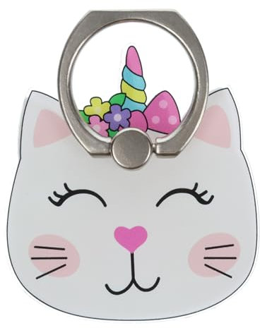 Kittycorn Kitten Cat Unicorn Phone Ring Holder Grip Finger 360 Mount Stand Mobile Universal Loop for All Smartphones