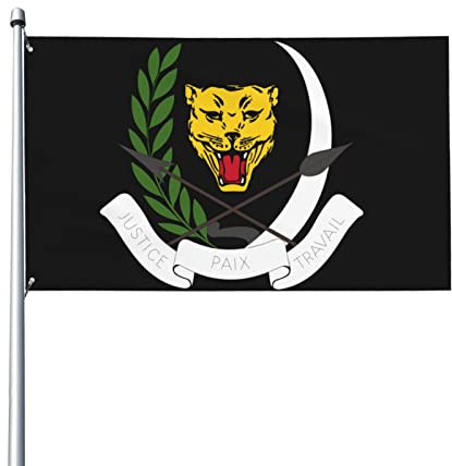 Wappen von Zaire 1971–1997 90 x 150 cm Terrasse Gartenflagge Innendekoration einseitig bedruckte Flagge