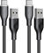 VOLTME Cable USB C Carga Rapida 60W, Cable USB A USB C Nylon Trenzado [1M, 2 pack] Compatible con iPhone 15 Pro Max, Galaxy S24 S23 S22, Huawei P50 P40 P30, Google Pixel, Negro