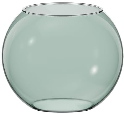 TREND FOR HOME Vase Boule Verre Vase Vert Ø 19 cm H: 15.5 cm Terrarium Plante Aquarium Rond en Verre Vert Vase Coloré Vases Vert Vase Bombe Vase Couleur Décoration Maison Bougeoir | Olivia