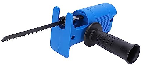 Reciprocating Saw Attachment Kit for Cordless Drill, Reciprocating Saw Adapter for Electric Drill, Electric Reciprocating Saw Kit with 3PCS Blades for Wood Metal Cutting