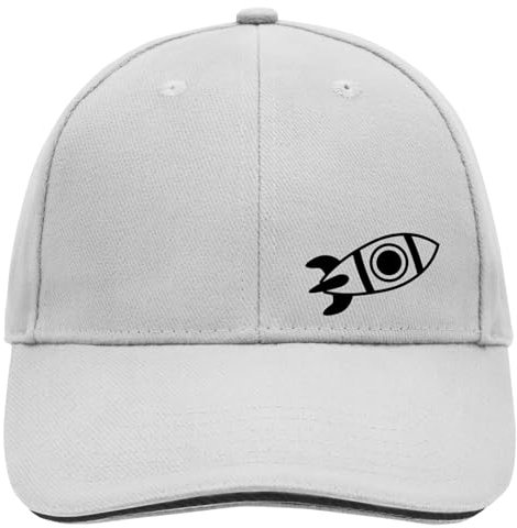 Huuraa Baseball Cap Rakete Raumschiff Geschenk Dark Grey/White Rakete Geschenkidee