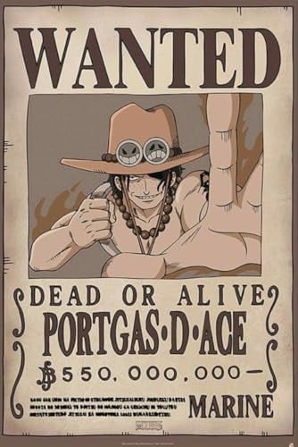 One Piece Wanted Ace Maxi-Poster, laminiert