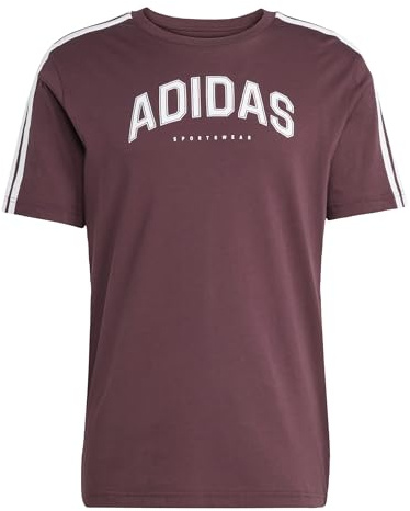 adidas Men's Codes Collegiate Linear Graphic T-Shirt, Aurora Ruby, XXL