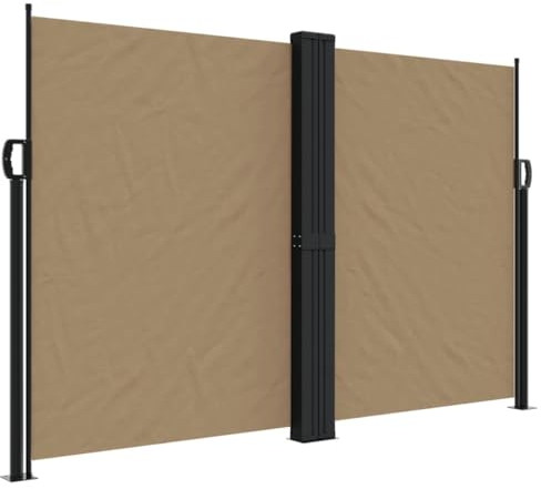 vidaXL Auvent latéral rétractable Taupe 160x1000 cm