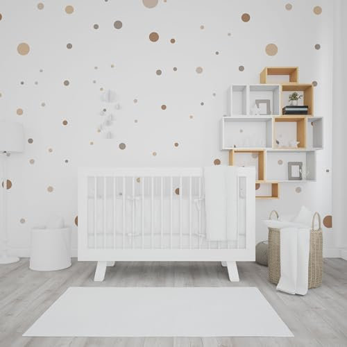 Polymedia 4er Set DIN A4 Stickerbögen mit insgesamt 240 Kreisen als Wandaufkleber, Bubbles und Kreise in 3 Größen, Dots, Wandtattoo, Klebepunkte, Aufkleber für Kinder & Babyzimmer, Sticker Creme-Beige
