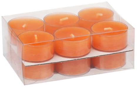 Teelichter in Kunststoffhülle Orange 18/38mm, 12er-Pack Steinhart Kerzen in RAL-Kerzen Güte Qualität
