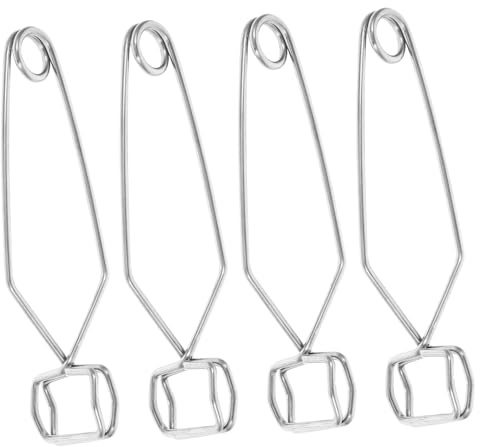 ROMISBABA 4stücke Teiliges Kleine Reagenzglas Klemme Aus Langlebigem Edelstahl Mit Selbstschließendem Federsystem Hitzebeständig Laborbedarf Für Schule Und Heim in Silber