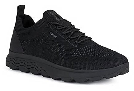 Geox Herren U SPHERICA Sneaker, Black, 47 EU