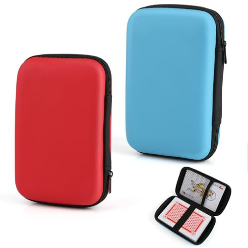 2 Pezzi Scatola Porta Carte da Gioco, 14 x 10cm Custodia Carte da Gioco, Robusto per UNO, Portatile Borsa Portaoggetti per Giochi di Carte per Proteggere Le Carte Dall'umidità