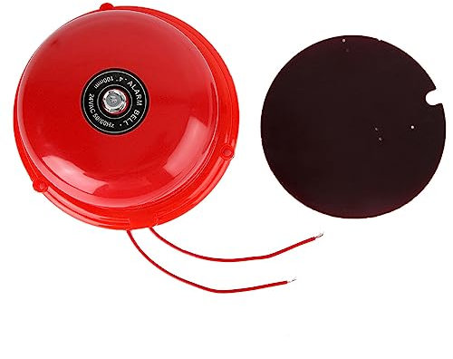 4-Zoll-Feueralarmglocke, elektrische Alarmglocke, elektrische Feueralarmglocke aus Metall mit internem Schlag, 100 dB, für Feueralarm, Notevakuierung, Sicherheitsalarm in Schule (24V)