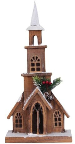 ABOOFAN Weihnachtsdekoration Luminöses Holzhaus Tischdeko Für Stilvolles Zuhause Weihnachtsfeier Für Robustes Design Stimmungsvolle Beleuchtung