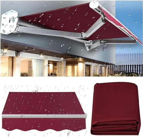 Tessuto di ricambio per tenda da giardino retrattile, protezione UV, copertura parasole impermeabile in tela per riparo esterno