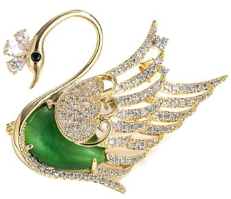 Vbvbip verzauberte Menagerie Brosche, 8 Stile Luxus Tier Brosche Kollektion, Vergoldeter Kristall Pfau Schwan Phönix Schmetterling Pin für Damen, elegante Jacke Blazer Schal Mütze Pin Schmuck Geschenk