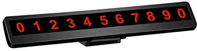 MQPALZKD Numéro intérieur Automatique Plaque d'immatriculation de stationnement de Voiture Plaque d'immatriculation de stationnement Lumineuse Carte d'accessoires de Voiture cachée(Svart)