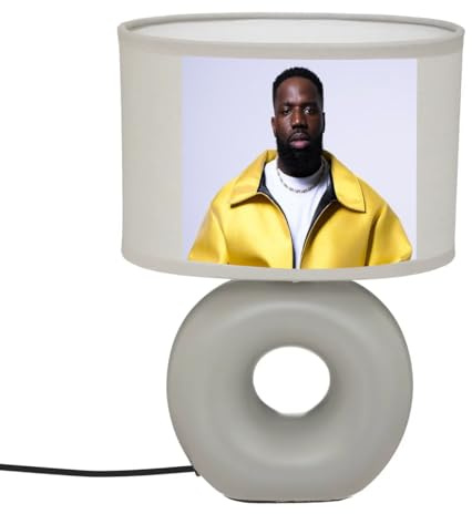 L'idée All Lampe de Chevet Baru Gris Maitre Gims en Grès/Coton