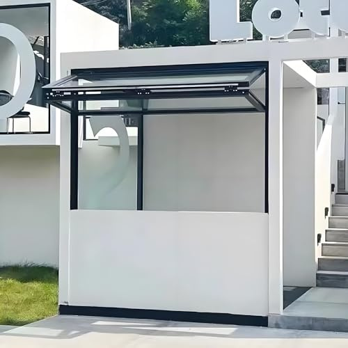 OAKVYNE Ventana De Doble Hoja Abatible Y Corredera En Aluminio con Pequeña Ventana Vertical Deslizante Y Cierre, Ideal para Food Trucks, Puestos De Venta Y Cocinas Comerciales(36x44in/91.4x111.7cm)