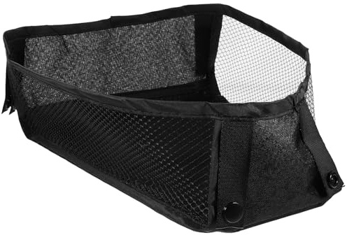 Kinderwagen Bodenorganizer Tasche aus Oxfordstoff, Schwarz | Schnuller und Windel, Wiederverwendbar, Leicht, für Draußen, Praktisch für Junge Eltern