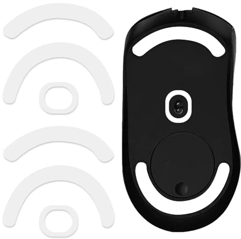Yenblow G403 Hero Kabelgebundene Maus-Skates, verschleißfeste, glatte Glas-Skates Pad, kompatibel mit Logitech Gaming-Maus, Ersatzfüße, Gleitaufkleber (Maus, weißes PTFE), 2 Stück