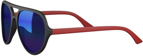 BEZLIT Kinder Piloten Sonnenbrille Jungen Mädchen UV Protection leichte Freizeitbrille in vielen Farben (Black Red)