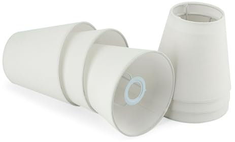 Fuloon Pantalla de Lámpara para E14, Moderna Paquete de 6 Pantallas para Lámparas de Araña de Cristal,Pantallas para Lámparas de Pared,14cm x 13cm