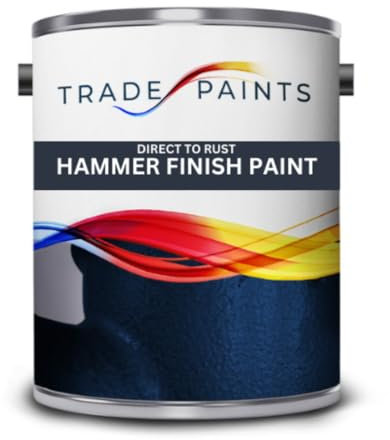 Hammer Finish Direct To Rust Metal Paint Hammerite Equivalent (1 Litre, Dark Blue)