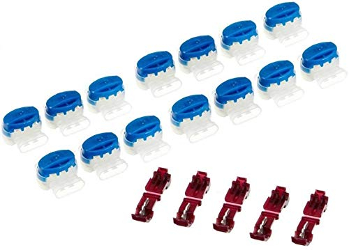 Genisys 15 Kabel Verbinder + 5 Anschlussklemmen kompatibel mit LANDROID von Worx WR101 - WR113 - wiederverschließbare Box - Original 3M