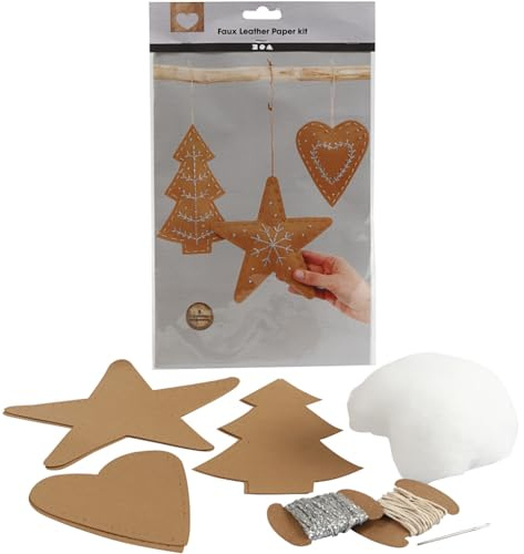 Weihnachts-BastelsetLederpapier