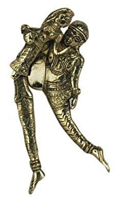 CAPRILO Original Cascanueces Decorativo de Latón Pareja Romántica. Utensilios Cocina. Menaje de Hogar. Decoración Marina. Regalos Originales. 2.5 x 14 x 7 cm.