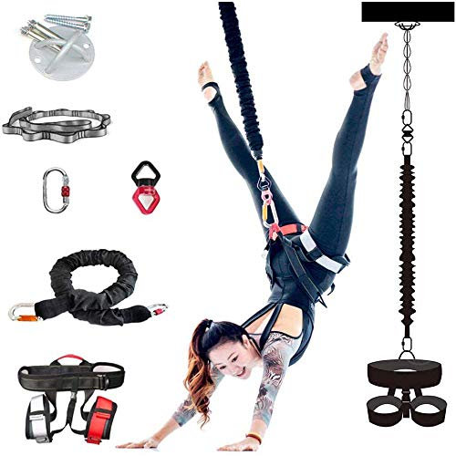 ZRHXG Yoga Bungee-Seil, Air Yoga Stretch-Gürtel mit Widerstand Gürtel und alle Anderen Zubehör - Gravity Trainingsgerät für Home Gym Fitness, Männer und Frauen