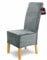 SCHEFFLER-Home Stretch Stuhlhussen Samt Puma Velvet/Velours Stuhlhussen 6er Set Grau lang/Stuhlabdeckung als Stuhlhussen Schwingstühle/Spann-Stuhlhussen Lang/eleganter Chenille Stuhlüberzug