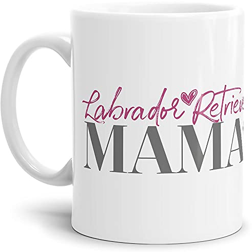 PfotenSchild Tasse für Hundebesitzer - Hunderassen Mama - Persönliche Geschenkidee - Hundetasse für Hundemamas Labrador Retriever- 300 ml