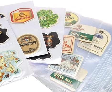 SAFE 5473C Pochettes pour sous-bocks A4 (x100) – 4 Compartiments 150×107 mm – Feuilles Plastiques sans plastifiant – Compatibles classeur 7922 & Albums A4
