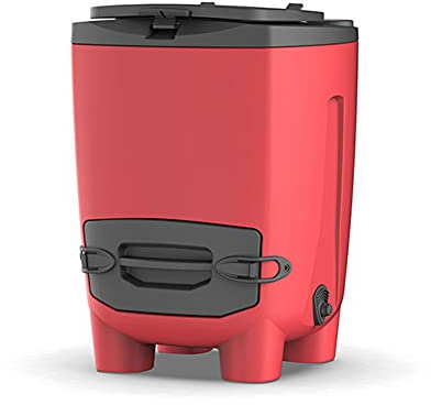 Commercial Professional 150 Liter Large Compost Bin, Create Fertile Soil with Easy Assembly, Lightweight, Aerating Outdoor Compost Box,Red