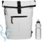 New Rebels Rucksack Plane TIM Bag Kurierrucksack Roll-up Fahrradrucksack Sport Fitness + Flasche bagboom (Hellgrau 08)