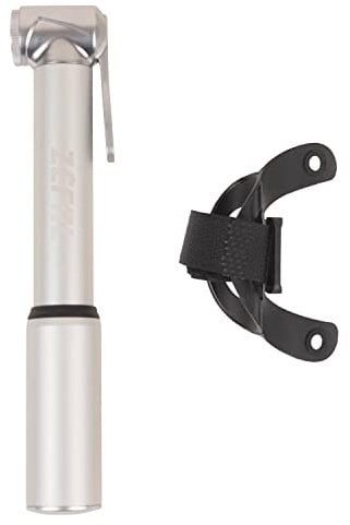 ZEFAL Road Micro Bomba Bicicleta de Carretera - Bombin Bicicletas de Aluminio para Valvulas Presta y Schrader - Hinchador Bicicleta Ligera y Robusta - Plata, 95g