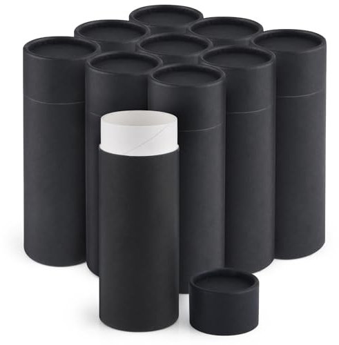 Furnido Deo-Behälter aus Karton, 57 ml, Push-Up-Stil, Top-Fill, leere Kraftkarton-Röhren, Lippenbalsam-Behälter, kompostierbare, runde Körperlotionstäbchen, Tube, DIY, hausgemachter