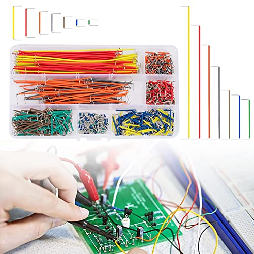 Jumper Kabel Wire Kit Breadboard Jumper Wire Set Elektronik Steckbrett Steckbrücken Drahtbrücken, Jumper Kabel Drähte Kit Male zu Male 14 Verschiedene Längen Sortiert mit Kunststoffbox, 560 Stück