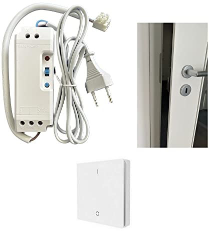 Funk-Türöffnermodul DFTO-2090-W für elektrische Türöffner im Set mit Funk-Wandsender DWS-11