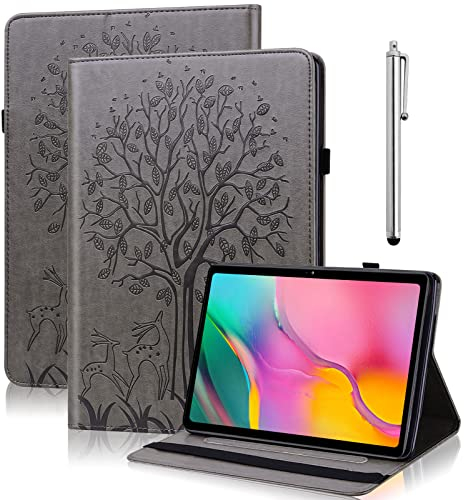 BOLELAW Hülle für Lenovo Tab M10 FHD Plus 10.3 Zoll TB-X606X/X606F mit Stift und Stifthalter, Kartenschlitz Standfunktion Flip Fashion Schutzhülle für Lenovo M10 FHD Plus Tablet Hülle, Gray
