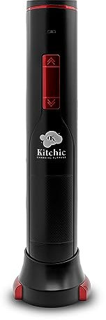 KITCHIC Tire-bouchon électrique pour vin : ouvrez jusqu'à 180 bouteilles avec une seule charge - Design raffiné - Câble USB inclus - Puissance du scooter supérieur